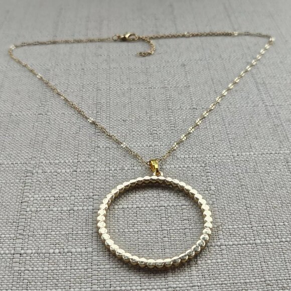 Women Necklace Multi Color Crystals Accent Round Pendant Fashion Jewelry Unbrand - Picture 10 of 11